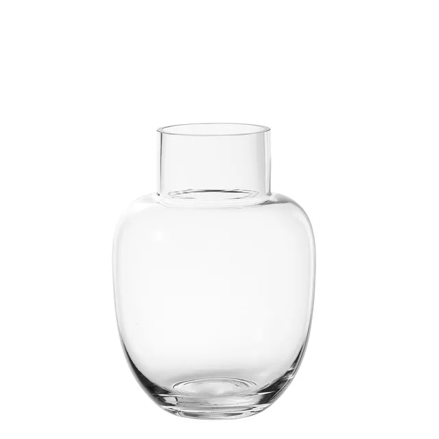 Sia Home Vase transparent arrondi col large verre 25 cm