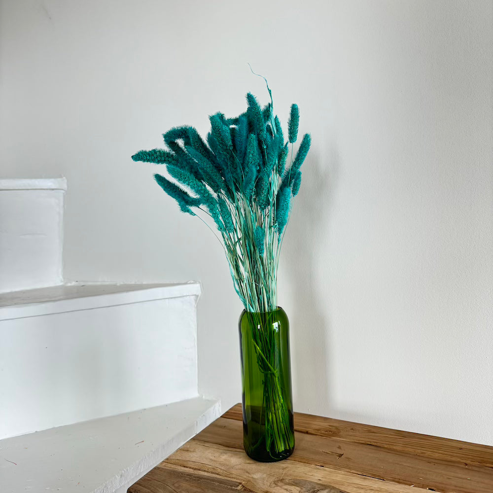 Flowrette Fleurs séchées botte sétaire turquoise x1 déco