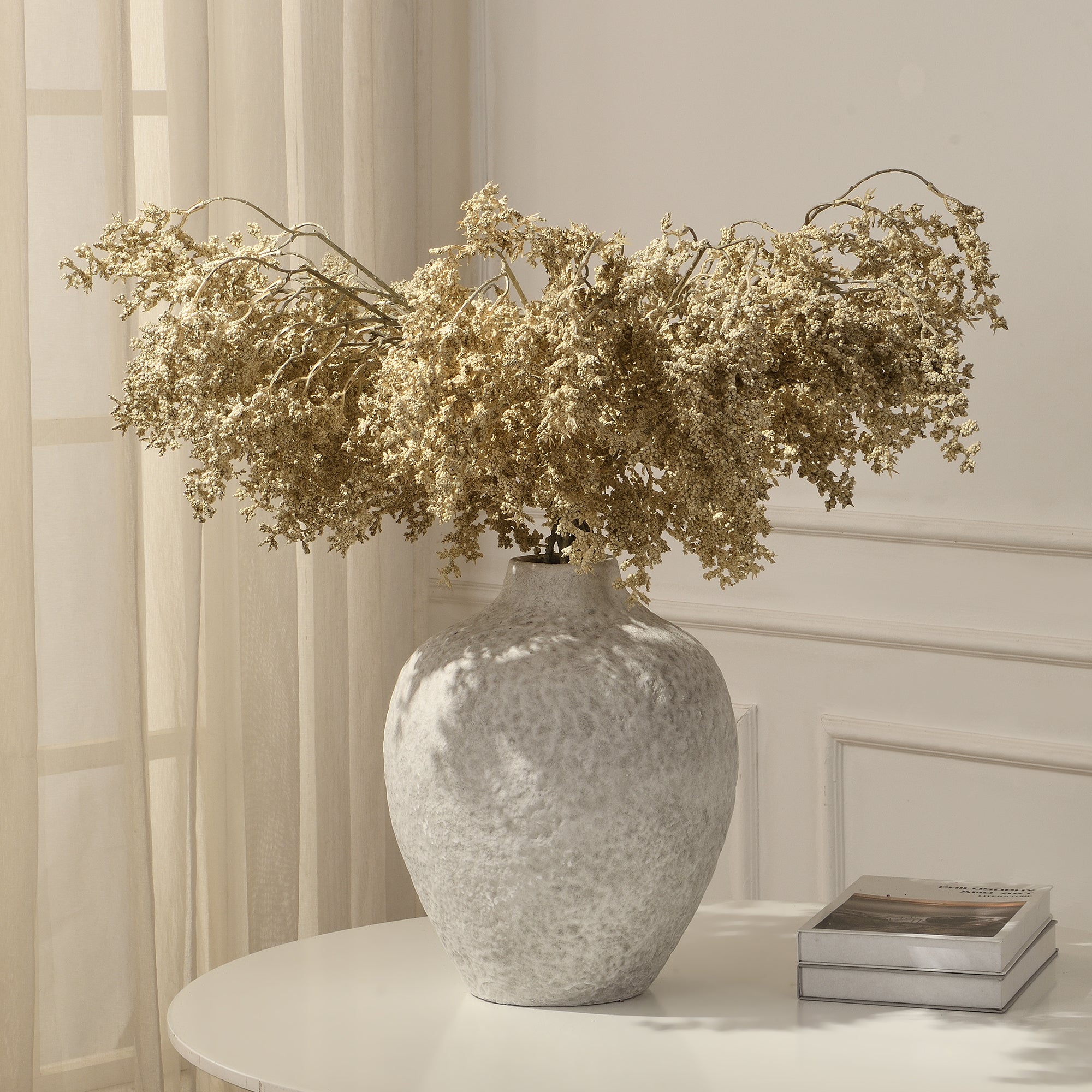 Sia Home Branche baies artificielles 95 cm beige