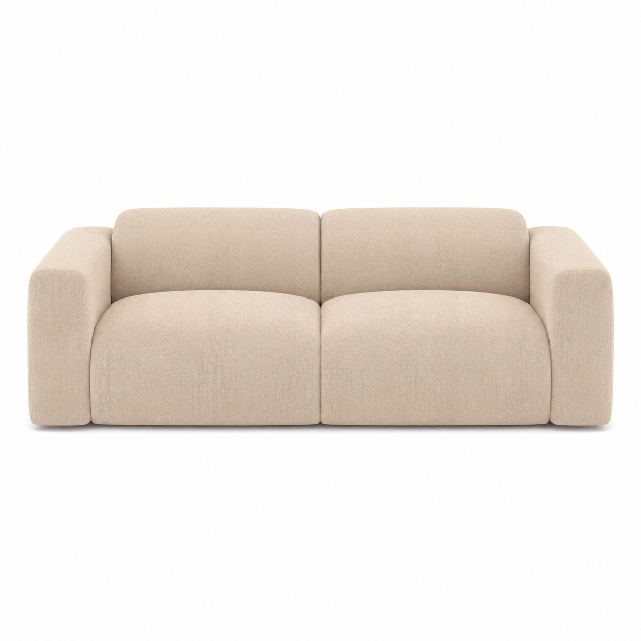 Sia Home Myra canapé droit crème tissu arrondi