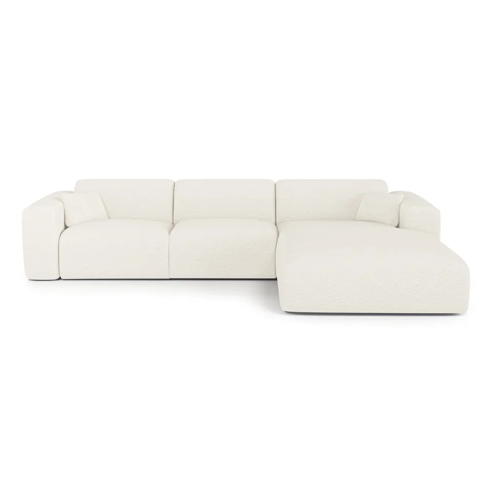 Sia Home Myra canapé d'angle droit convertible crème 5 places