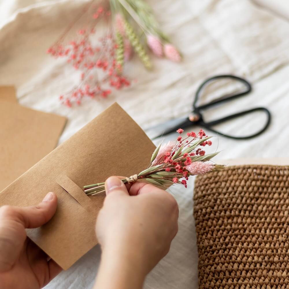 Flowrette Kit DIY cartes postales fleuries 3 cartes bohème