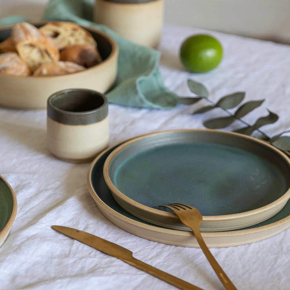 Flowrette Calista assiette dessert céramique 22cm x1 vert