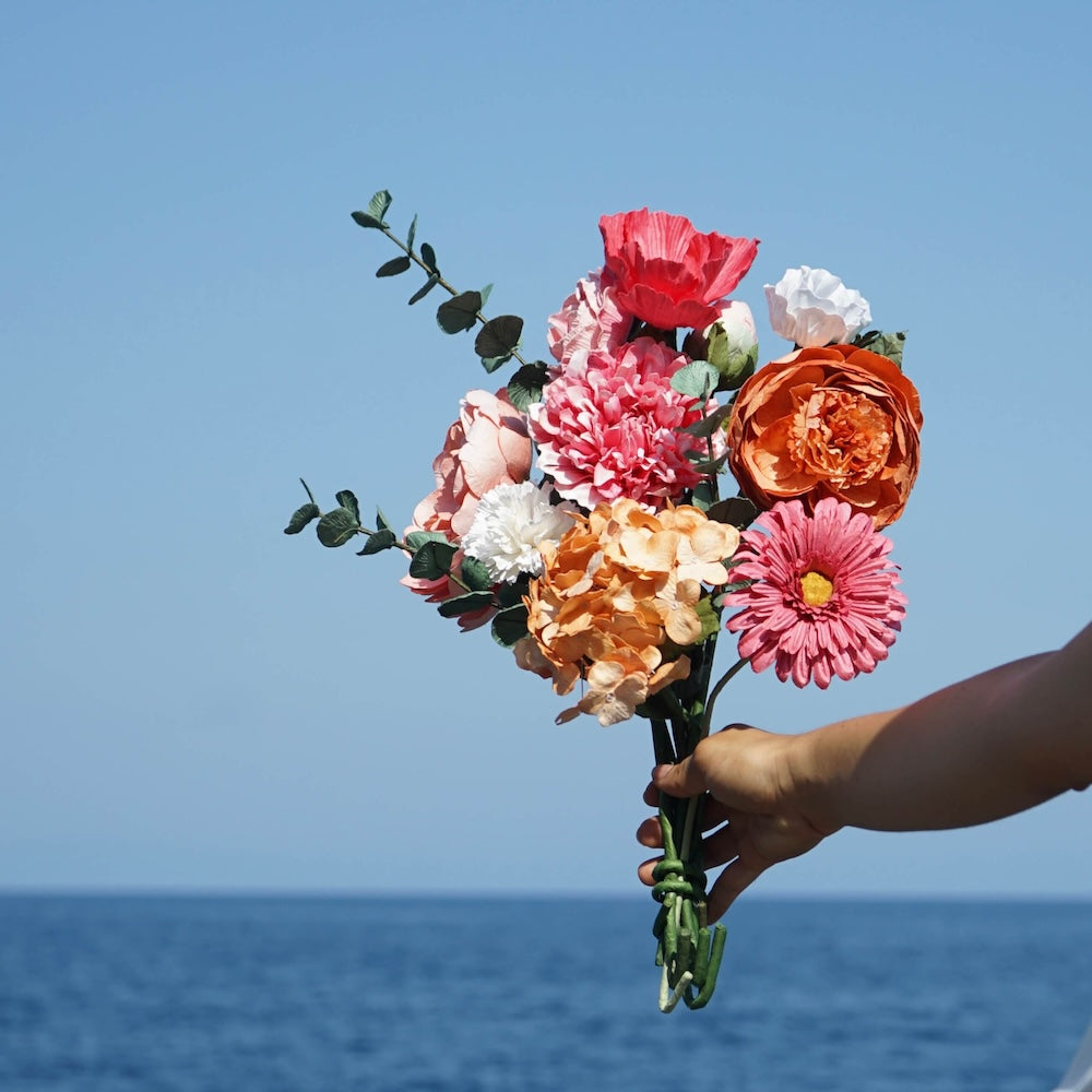 Flowrette Caravaggio bouquet fleurs en papier multicolore
