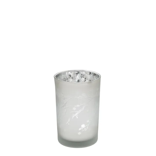 Sia Home Windy photophore verre argenté 18 cm