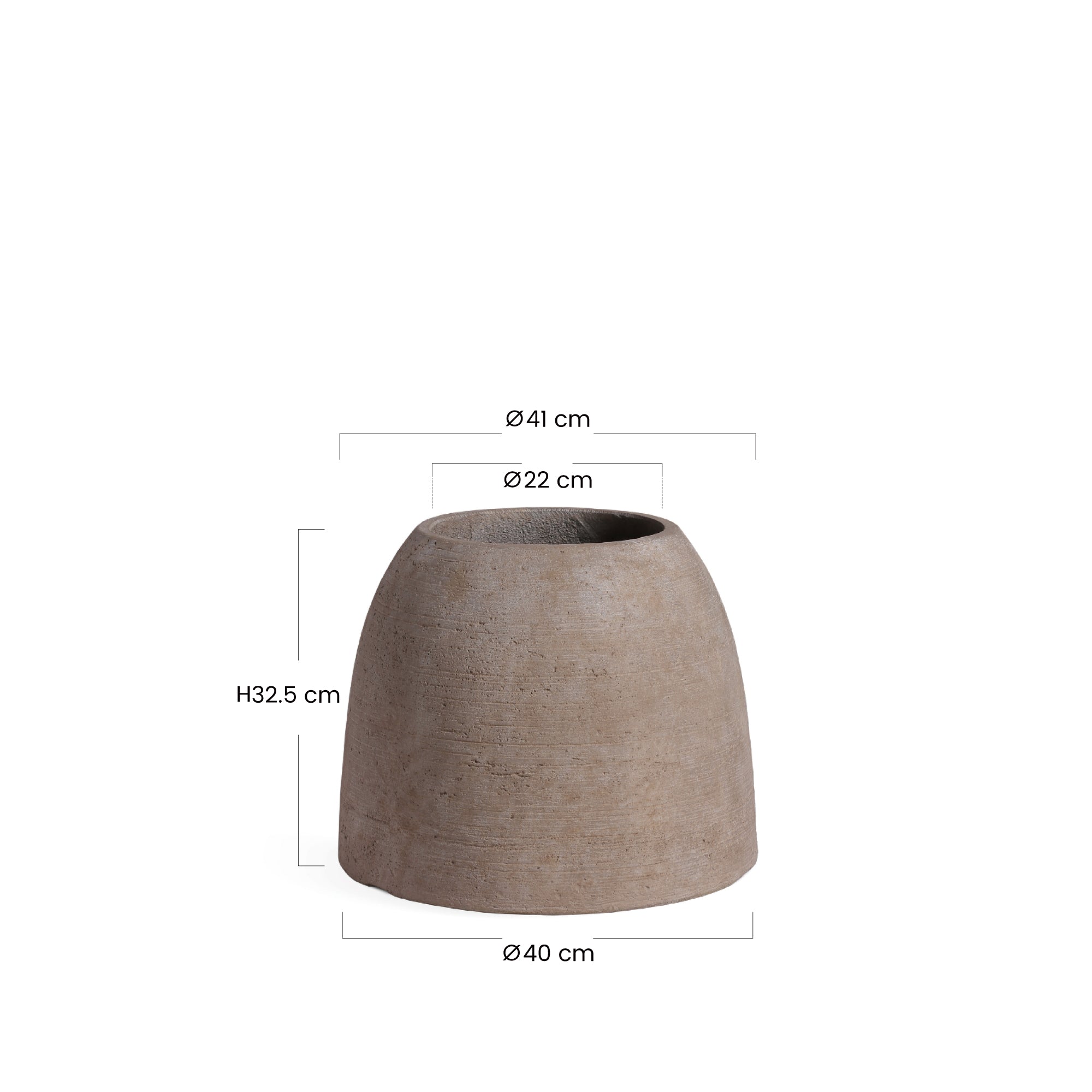 Sia Home Zen cache-pot arrondi marron clair 33 cm