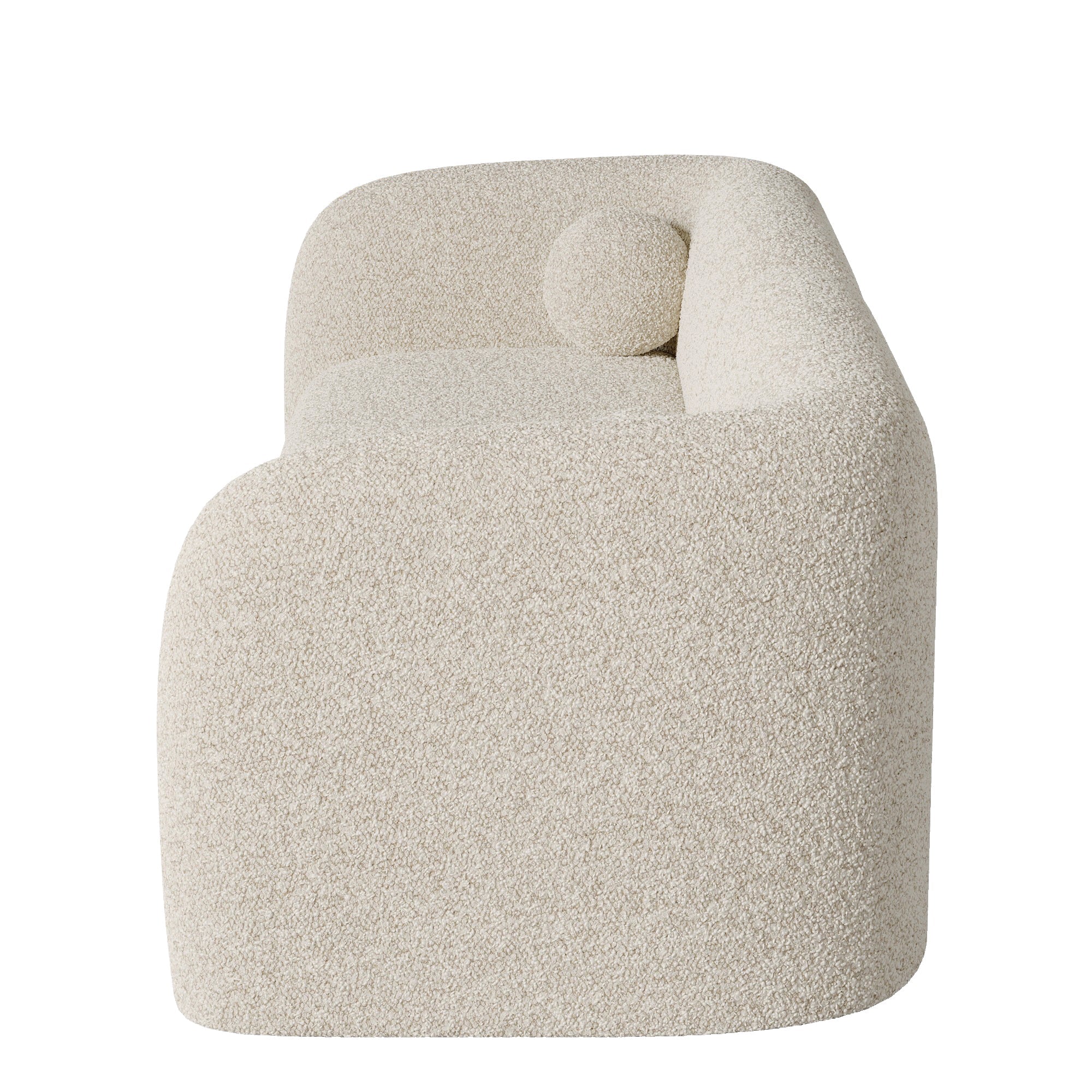 Sia Nola Canapé droit crème coussins boules