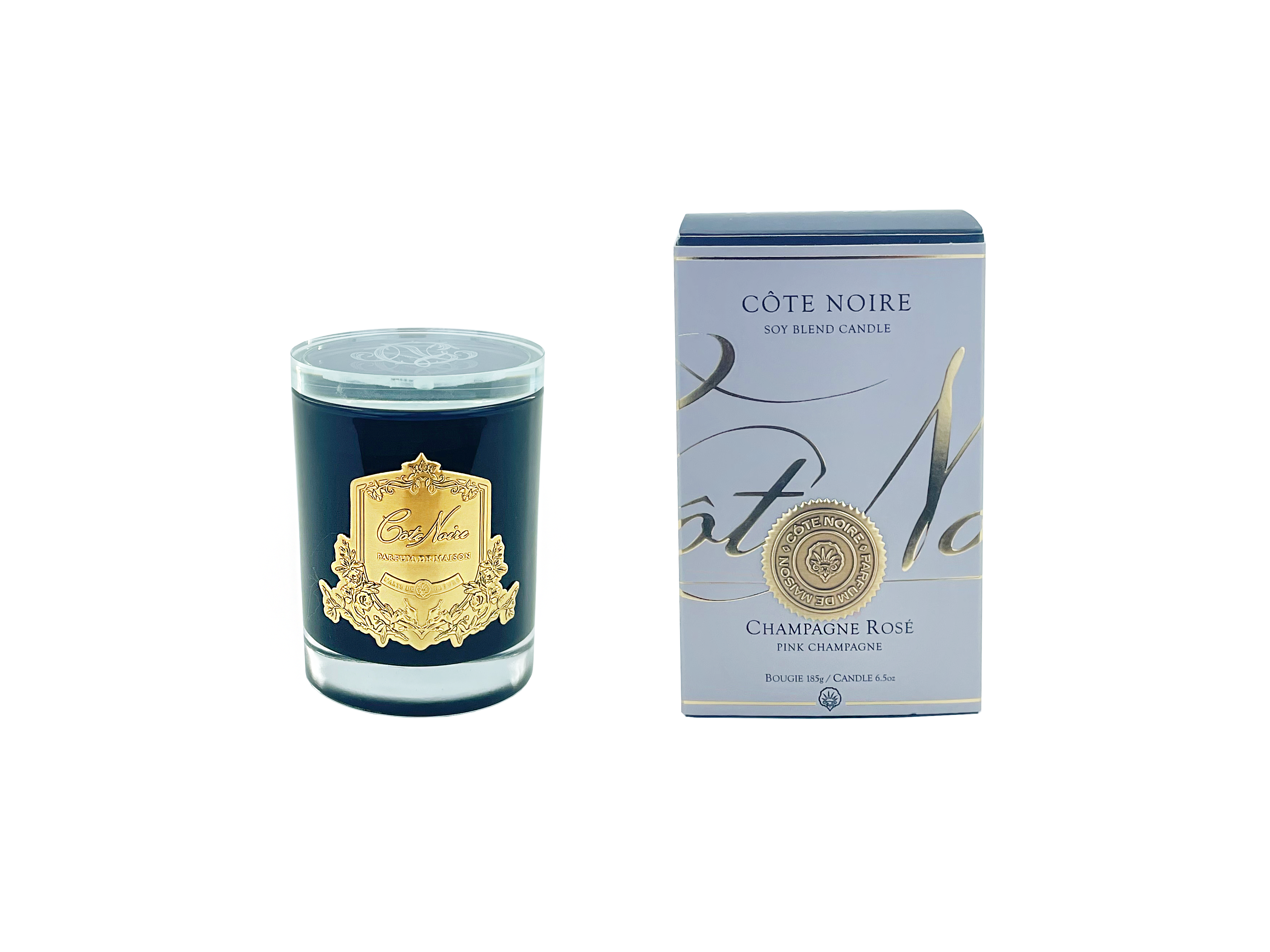 Côte Noire Soy Blend Candles bougie champagne rose 75g