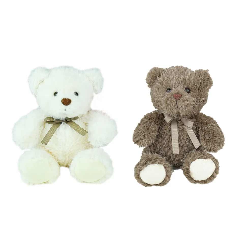 Feuillazur Rungis ours peluche Noël avec nœud 20cm