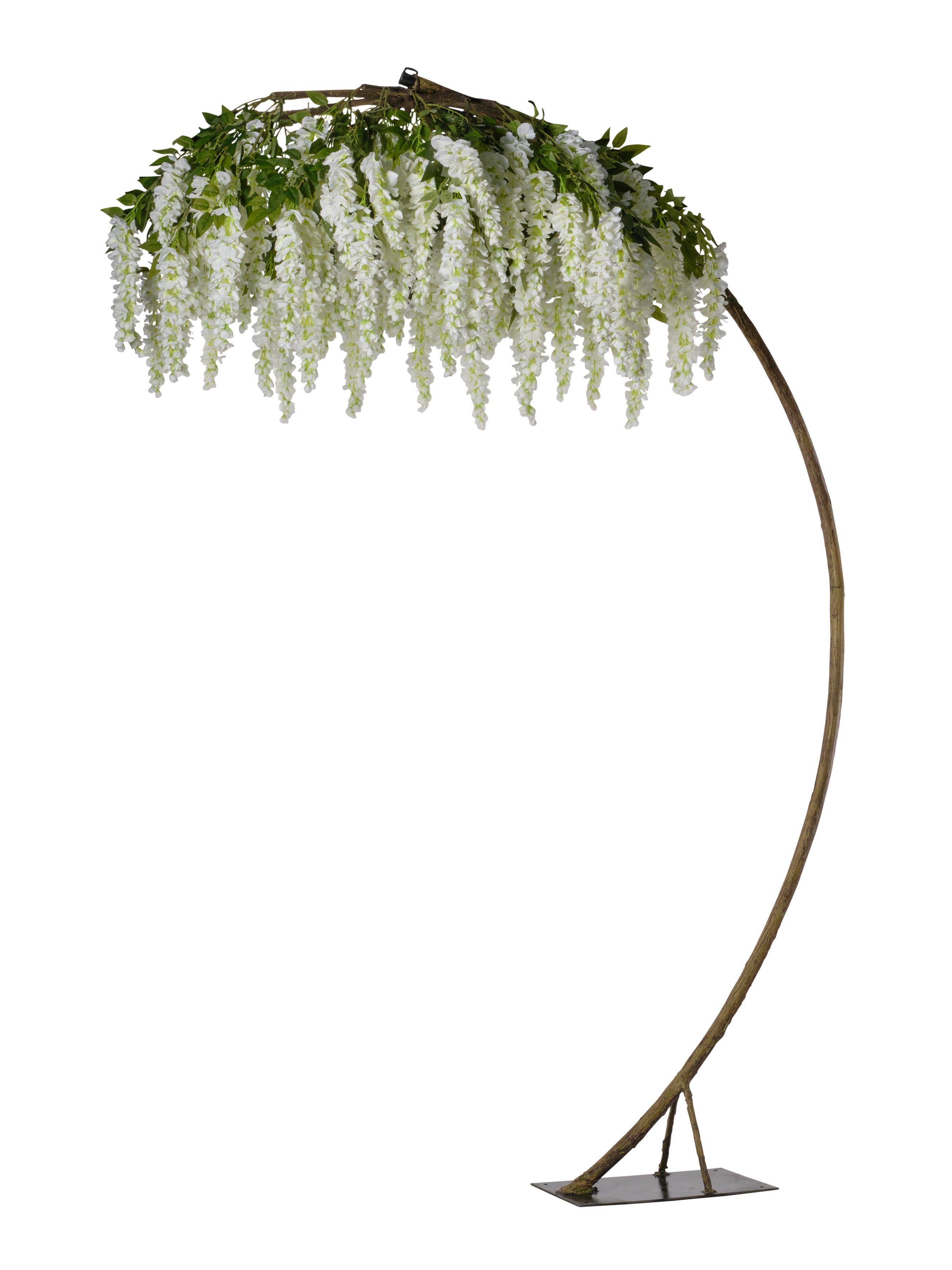 Feuillazur Arbre glycine artificiel violet 280 cm salon