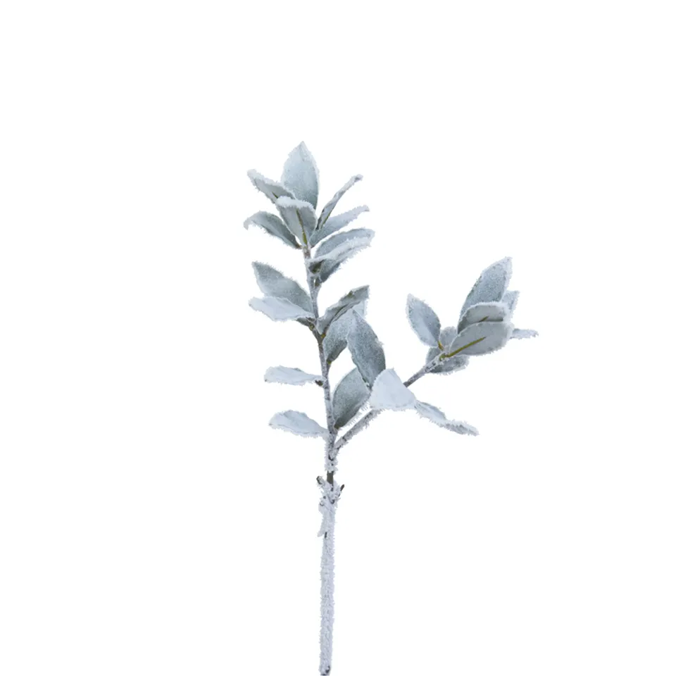 Sia Laurier branche artificielle blanc enneigé 45 cm