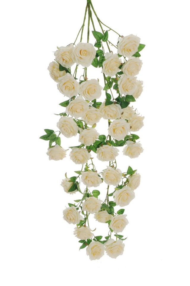 Feuillazur Rungis piquet de rose artificielle saumon 125cm