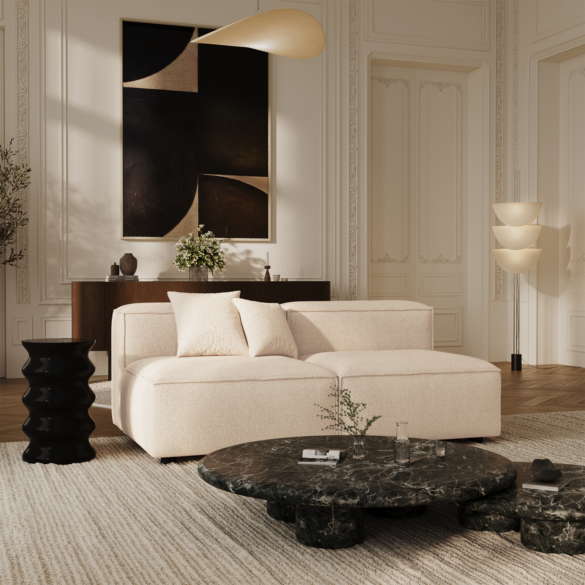 Sia Home Cubi canapé modulable 180 cm mousse ressorts