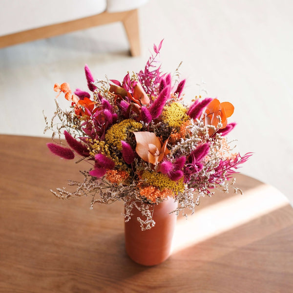 Flowrette Adam bouquet fleurs séchées automne jaune
