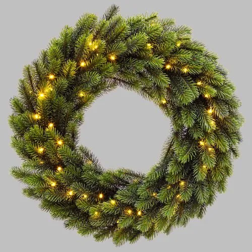 Feuillazur Rungis Couronne lumineuse sapin 60cm 80 LED